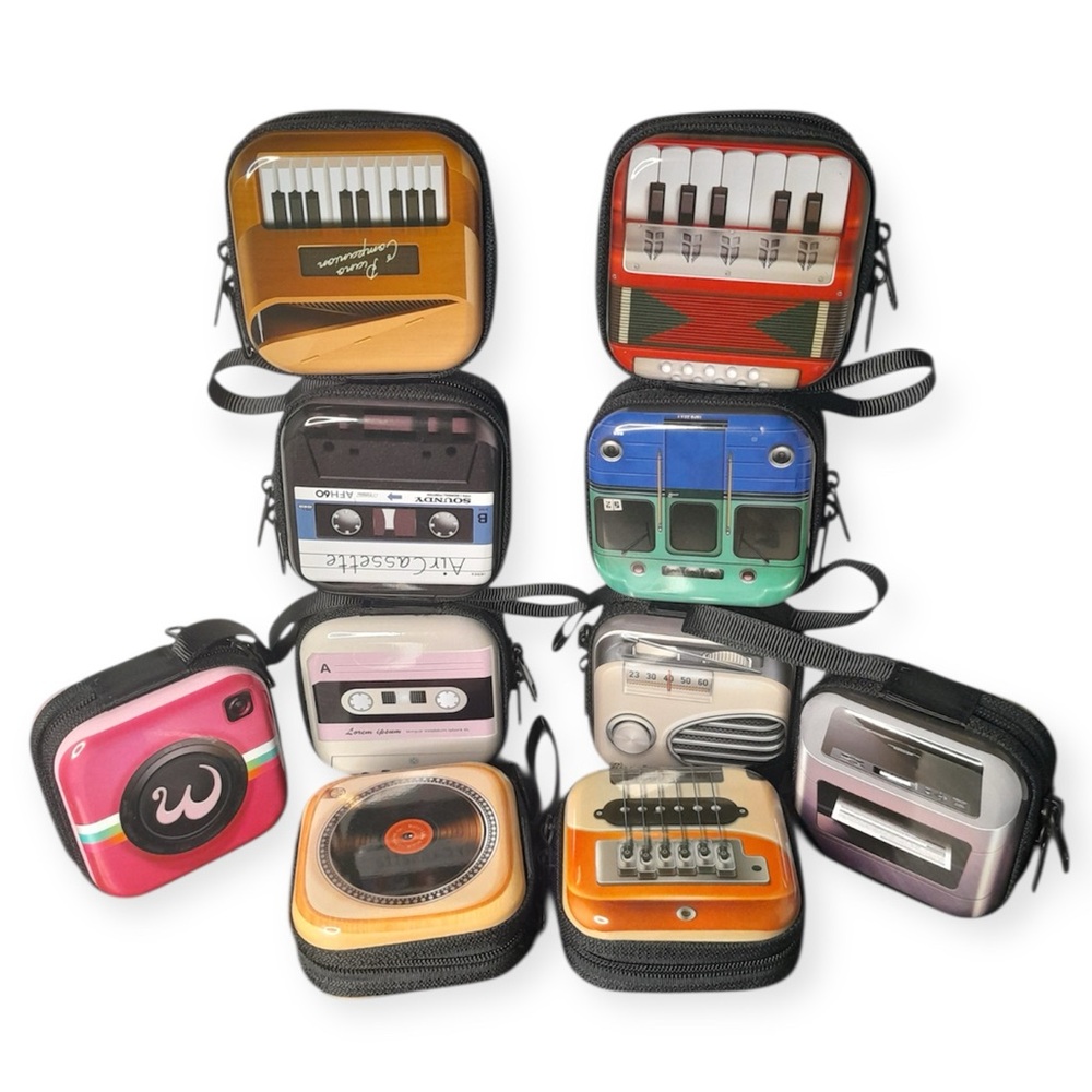Retro Tinplate 2pcs Mini Storage Zipper Case / Coin Purse - Picture 9 of 9